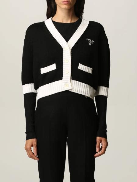 prada crop cardigan|prada cardigan women's.